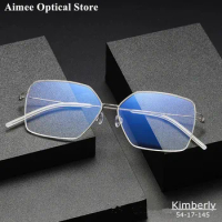 2024 Polygon Square Titanium Screwless Glasses Frame Denmark Brand Men Women Prescription Eyeglasses Optical Spectacles Kimberly