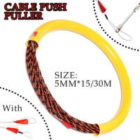 5mm Universal Wire Lead Threading Device Tool 15/30M Fish Tape Cable Puller Electrical Cable Running Puller Threading Wire