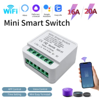 16A 20A WiFi Smart Switch Automation DIY Module 2-way Control CozyLife Smart APP Remote Control Alexa Google Home Voice Control