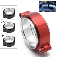 2"/2.5"/3" Aluminum Exhaust HD V-band Clamp w Flange System Assembly Anodized Clamp with Flange Kit For Turbo Intake Pipe
