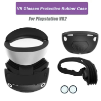 Helmet Full Face Cover Silicone Protective Case For Playstation VR2 Glasses Protective Rubber Sleeve Headset Cover Protective Ru
