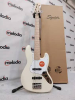 Squier by Fender Affinity Series Jazz Bass V 5-String Electric Bass Guitar, Maple FB, Olympic White 