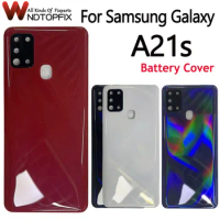 6.5" For Samsung Galaxy A21S A217 A217F Back Cover Rear Door Housing Case New For Samsung A21S Battery Cover With Adhesive