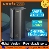 Tenda 5G03 Wi-Fi 6 5G Router AX1800 5G SA/NSA Dual Mode 5G/4G/3G Multi-Mode Mesh Router Dual Band WiFi Router SIM Card 5G CPE