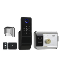 Retail Waterproof Double Fingerprint Door Lock Wifi Smart Electric Lock Tuya App Remotely RFID Card Suitable For Metal Door