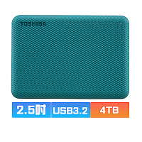 TOSHIBA 東芝 V10 Canvio Advance 先進碟 4TB 2.5吋外接式硬碟 (綠)