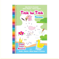 Buku Aktiviti Dwibahasa Titik ke Titik (Dot to Dot) Haiwan Dengan Stiker