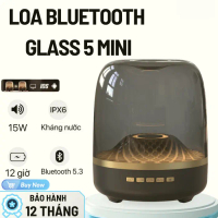 Loa Bluetooth GLASS-5 Speaker Siêu bass HIFI 128 màu, PinTTrâu15H, Loa bluetooth siêu bass