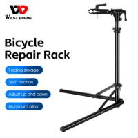 WEST BIKING Bike Repair Stand MTB Road Bicycle Maintenance Rack With Tool Tray Adjustable Foldable Display Bike Work Stand