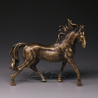 純銅生肖駿馬小馬擺件銅馬小擺件馬到成功手把件仿古銅雕動物銅器