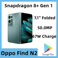 Original Oppo Find N2 Mobile Phone 7.1" Folded Screen AMOLED 120HZ 50.0MP Camera 67W Charge Snapdragon 8+ Gen 1 Fingerprint
