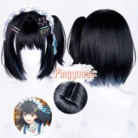[Manmei]Link Click Rin Maid Cosplay Wig Qiao Ling M.O.D 40cm Long Heat Resistant Synthetic Hair