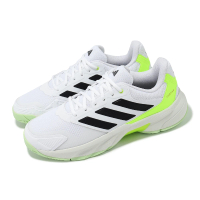 adidas 愛迪達 網球鞋 CourtJam Control 3 M 男鞋 白 綠 緩震 輕量 抓地 運動鞋 愛迪達(IF0459)