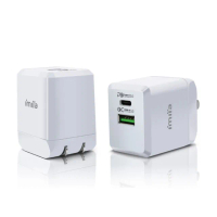 【imiia】30W Type-C孔 / USB孔 2孔 PD/QC3.0 快充充電器套組(附贈1米Mfi認證快速充電線)