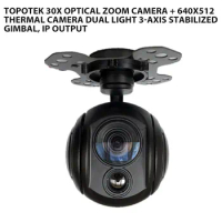 Topotek 30x Optical zoom camera + 640x512 thermal camera Dual light 3-Axis Stabilized Gimbal, IP output $9,760.00