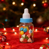 Mini Baby Bottle-Shaped Candy Boxes, Perfect for Baby Party Favors, Can Be Filled with Candy and Dec