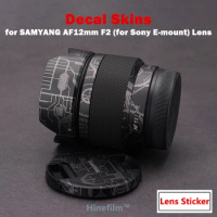 AF12 F2 / 12 F2 Lens Skin Protective Film for Samyang 12mm F2.0 AF for Sony E Mount ( SYIO12AF-E ) Lens Premium Decal Skin Cover