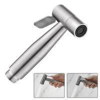 Protable Bidet Toilet Sprayer Stainless Steel Handheld Bidet Faucet Spray Bathroom Shower Head Self Cleaning Accessories