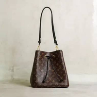Tas LOUIS VUITTON LV NEO NOE ECLIPSE CARAMEL BLACK BUCKET BAG 100% ORIGINAL 26X26X17CM