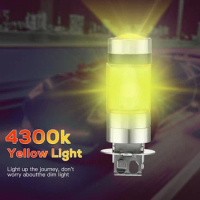 2pcs H3 LED Fog Light 4300K Yellow 100W 5000LM High-brightness Car Fog Light Bulb DRL Replacement Parts Drop Shipping