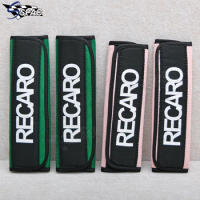 New 1Pair JDM Style Bride/RECARO Soft Car Seat Belt Cover Fabric Shoulder Cushion Protector Safety Belts Shoulder Pads