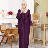 AFFRAH ABAYA by EJ STYLE  jubah abaya berpoket nursing friendly / abaya nidha lace sulam tunang nika