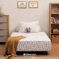 Dekoruma NEKO Set Sprei Sarung Bantal Bamboo Velvet Single / Set Sprei Single Bahan Bamboo 100 x 200
