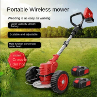 Weeding Machine Electric Wireless Strong Power Lawn Mower for Household Foldable Lawn Mower Telescopic Pole Lawn Mower