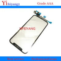 1pcs LCD Touch Screen Front Outer Glass Panel with Flex Cable with OCA For iPhone X XS max XR 11 11 pro max Replacement Parts