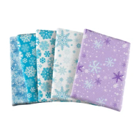 Snowflake Pattern Design Printed Bullet Textured Liverpool Patchwork Tissue Kids home textile