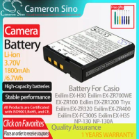CameronSino Battery for Casio Exilim EX-H30 EX-ZR100 Tryx Exilim EX-ZR700WE Exilim EX-ZR1200 fits Casio NP-130A camera battery
