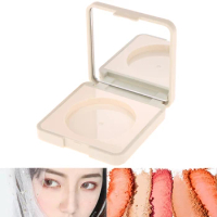Square Mirror Mounted Round Grid Blush Box High Light Empty Powder Box Cosmetic Packaging Box 5g Concealer Empty Box