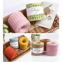 Raffia Straw Yarn DIY Knitting Material for Women Girls Cotton Raffia Yarn Crochet Summer Sun Hat Yarn Seabeach Bag Yarn