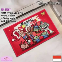 Disney Official Merchandise keset kaki natal christmas 40 cm x 60 cm anti slip motif kartun karakter