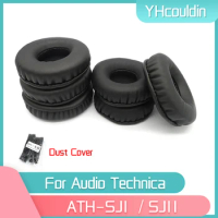 YHcouldin Earpads For Audio Technica ATH-SJ1 ATH-SJ11 SJ1 SJ11 Headphone Accessaries Replacement Wrinkled Leather