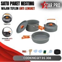 Cooking Set DS 308 Plus Teko - Nesting Alat Masak Camping