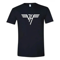 เสื้อยืด 1 ตัว ผ้าฝ้าย 100% สีดำ พร้อมโลโก้ Van Halen