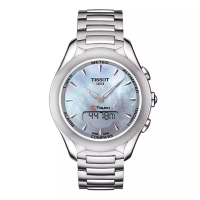 Tissot Jam Tangan Wanita Tissot T-Touch T075.220.11.101.00 Tough Solar MOP Digital Analog Dial Stain