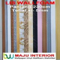 Lis Wallpaper Dinding 3D Border Wallfoam 230 cm x 8 cm x 5mm Walpaper