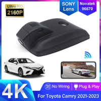 For Toyota Camry 2021 2022 2023 Front and Rear 4K Dash Cam for Car Camera Recorder Dashcam WIFI Car DVR Recording Devices