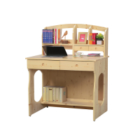 柏蒂家居-卡維3.2尺書架式二抽松木書桌(書架+下座)-95x64x124cm