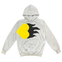HOODIE IMS REWORKED FLAME LOVE GREY MISTY