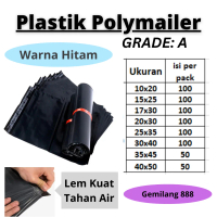 Plastik Polymailer Silver Uk 10x20 (100pcs), Plastik Packing Lem Kecil