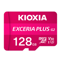 【KIOXIA 鎧俠】EXCERIA PLUS G2 MicroSDXC UHS-I U3/V30 128GB 記憶卡(日本製造/附轉卡)