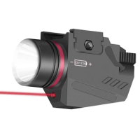 Tactical LED Weapon Gun Light Flashlight Red Dot Laser Sight Military Airsoft Pistol Gun Light for 20mm Rail Mini Pistol Gun