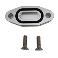 LS Billet Oil Cooler Block Off Plate on Oil Pan for Gen III IV Series Engines LS3 LSX LS1 LS2 L9H LQ