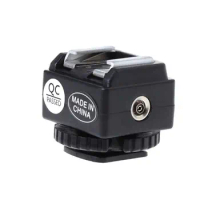1.14*1.02*1.18 inch Hot Shoe Converter Adapter PC Sync Port For Nikon Flash To Canon Metal+Plastic 29*26 *30mm