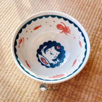 進口美濃燒周末可愛貓咪喵星人陶瓷吃海鮮大餐貓咪飯碗