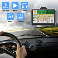 5นิ้วรถยนต์รถบรรทุกนำทาง GPS FM T Ransmitter GPS Navigator 256MB 8กรัมปรับปรุงฟรียุโรปออสเตรเลียอเมริกาเหนือแผนที่ USB TF