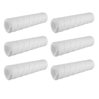 10 Micrometre String Wound Sediment Water Filter Cartridge,6 Pack,Whole House Sediment Filtration,Universal